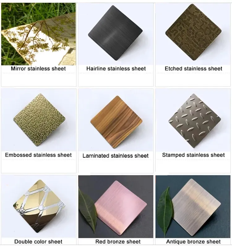 ASTM AISI Plaque d'acier inoxydable laminée à froid/à chaud ASTM 201 202 310S 316L 321 304 430 Ss avec 2b/Ba/8K/ 2