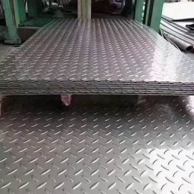 Tôle d'acier inoxydable gaufrée Ss 304 à motif diamant